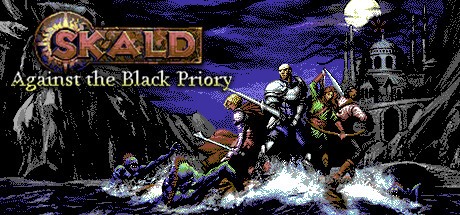 SKALD:Against the Black Priory er et gruppe-basert rollespill i retrostil satt i en mørk «grim-dark» fantasiverden med tragiske helter, voldelige dødsfall og Lovecraft-skrekk.